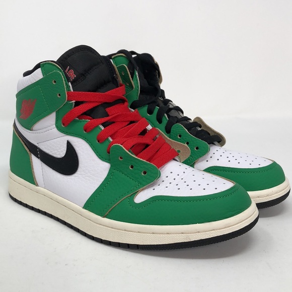 Nike Women’s Air Jordan 1 High OG Retro DB4612-300 Lucky Green Sneakers - Size 8 - Picture 10 of 15